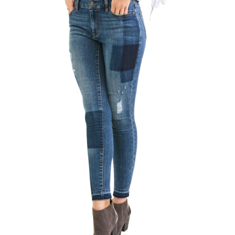 Faded Glory Women Shadow Patch Skinny Jeans - Picture 4 of 7